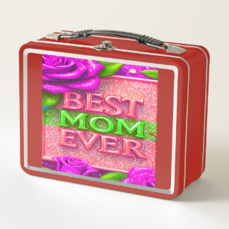 Beste Mutter überhaupt Florale Metall-Lunchbox | R Metall Brotdose