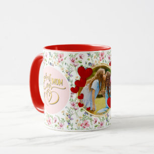 Beste Mutter überhaupt Florales Foto Muttertag Tasse