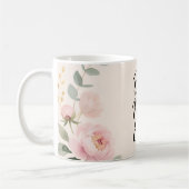 Beste Mutter überhaupt Florales Gesigndesign Kaffeetasse (Links)