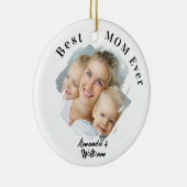 Beste Mutter überhaupt Foto Keramik Ornament (Rechts)