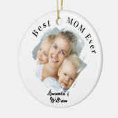Beste Mutter überhaupt Foto Keramik Ornament (Links)