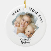 Beste Mutter überhaupt Foto Keramik Ornament (Hinten)