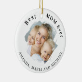 Beste Mutter überhaupt Foto Keramik Ornament (Rechts)