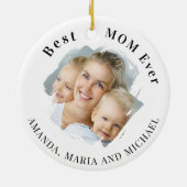 Beste Mutter überhaupt Foto Keramik Ornament (Hinten)