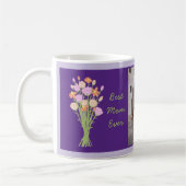 Beste Mutter überhaupt Foto & moderne Blumen Mutte Kaffeetasse (Links)
