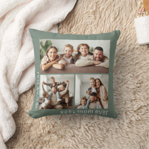 Beste Mutter überhaupt Foto Muttertag Sagegrün Kissen