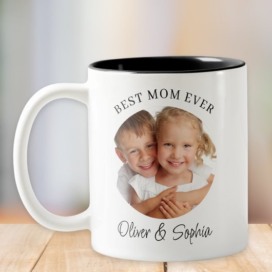 Beste Mutter überhaupt Foto Muttertag Zweifarbige Tasse