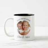Beste Mutter überhaupt Foto Muttertag Zweifarbige Tasse (Links)