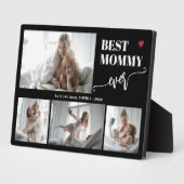 Beste Mutter überhaupt Fotocollage schwarz Fotoplatte (Seite)