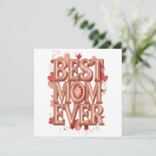 Beste Mutter überhaupt Gold 3D Design Elegantes Dankeskarte