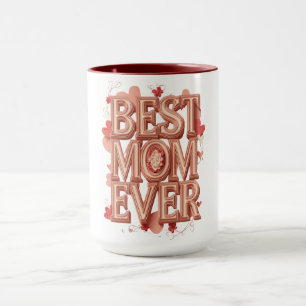 Beste Mutter überhaupt Gold 3D Design   Elegantes  Tasse