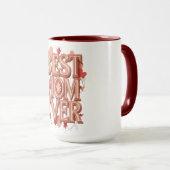 Beste Mutter überhaupt Gold 3D Design | Elegantes Tasse (VorderseiteRechts)