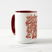 Beste Mutter überhaupt Gold 3D Design | Elegantes Tasse (Vorderseite Links)