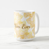 "Beste Mutter überhaupt" Goldener sonnendurchflute Kaffeetasse (VorderseiteRechts)