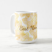 "Beste Mutter überhaupt" Goldener sonnendurchflute Kaffeetasse (Vorderseite Links)