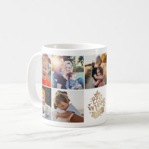 Beste Mutter überhaupt Goldschrift 9 Fotos Collage Kaffeetasse