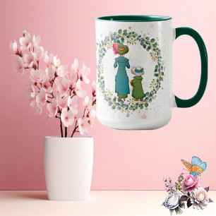 Beste Mutter überhaupt Grüner Kranz Vintage Mutter Tasse