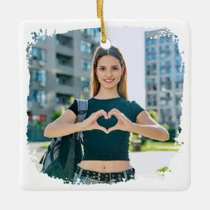 Beste Mutter überhaupt Grunge-Rahmen-Foto Keramikornament