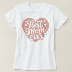 Beste Mutter überhaupt Herz Blumen T-Shirt - Mutte