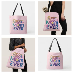 Beste Mutter überhaupt Herzen & Blumen Tasche