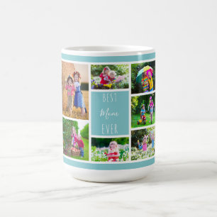 Beste Mutter überhaupt Himmelblaues Fotocollage Kaffeetasse