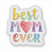 Beste Mutter überhaupt, individuell zugeschnittene Aufkleber (Vorderseite)