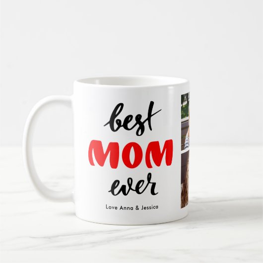 Beste Mutter überhaupt, individuelle Fotocollage z Kaffeetasse (Links)