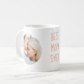 Beste Mutter überhaupt Individuelle rosa Zwei-Foto Kaffeetasse (Vorderseite Links)