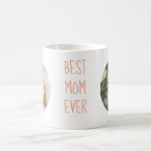 Beste Mutter überhaupt Individuelle rosa Zwei-Foto Kaffeetasse (Mittel)