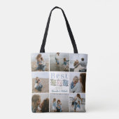 Beste Mutter überhaupt Karo-Patchwork-Foto Tasche (Rückseite)