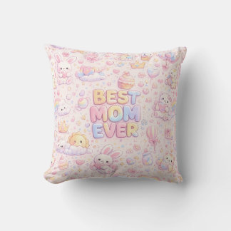 Beste Mutter überhaupt Kawaii Pastell-Muster Kissen