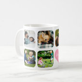 Beste Mutter überhaupt, liebe dich Foto-Collage ro Kaffeetasse (Vorderseite Links)