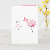 Beste Mutter überhaupt, Lotus & Schmetterling, Mut Karte (Gelbe Blume)