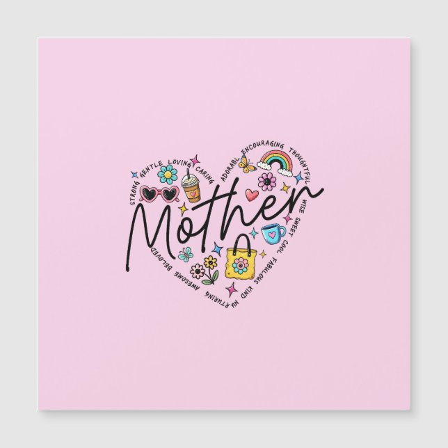 Beste Mutter überhaupt  Magnetkarte (Vorderseite)