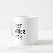 Beste Mutter überhaupt Minimalistische Typografie Kaffeetasse (Vorderseite Links)