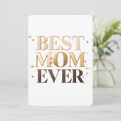 Beste Mutter überhaupt Minimalistisches Design | E Einladung (Stehend Vorderseite)