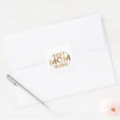Beste Mutter überhaupt Minimalistisches Design | E Quadratischer Aufkleber (Umschlag)