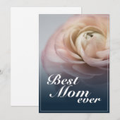 Beste Mutter überhaupt mit großer rosa Rose (Vorne/Hinten)
