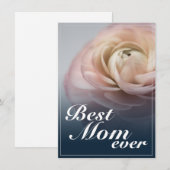 Beste Mutter überhaupt mit großer rosa Rose (Vorne/Hinten)