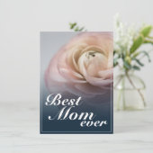 Beste Mutter überhaupt mit großer rosa Rose (Stehend Vorderseite)