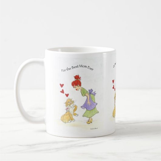 Beste Mutter überhaupt mit Katze Kaffeetasse (Links)