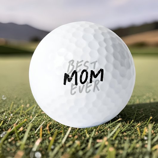 Beste Mutter überhaupt Moderne schwarze und graue Golfball