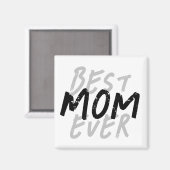 Beste Mutter überhaupt Moderne schwarze und graue Magnet (Vorderseite/Rückseite)