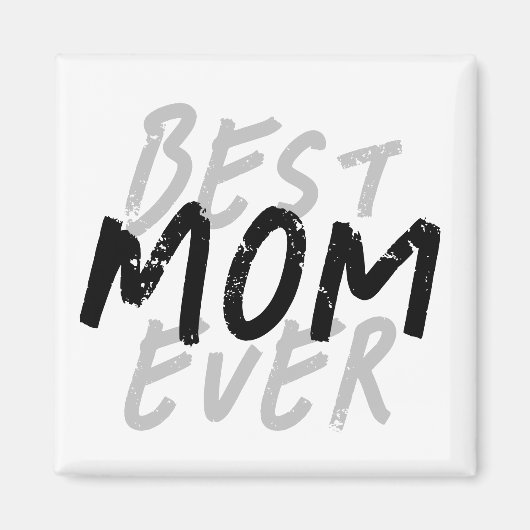 Beste Mutter überhaupt Moderne schwarze und graue Magnet (Vorne)