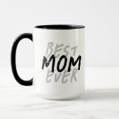 Beste Mutter überhaupt Moderne schwarze und graue Tasse (Links)