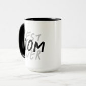 Beste Mutter überhaupt Moderne schwarze und graue Tasse (Vorderseite Links)