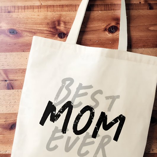 Beste Mutter überhaupt Moderne schwarze und graue Tragetasche