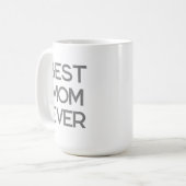 Beste Mutter überhaupt Moderne Typografie Mutterta Kaffeetasse (Vorderseite Links)