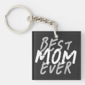 Beste Mutter überhaupt Moderne weiße und graue Gru Schlüsselanhänger (Vorderseite)