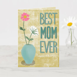 Beste Mutter überhaupt – Modernes florales Abstrak Karte